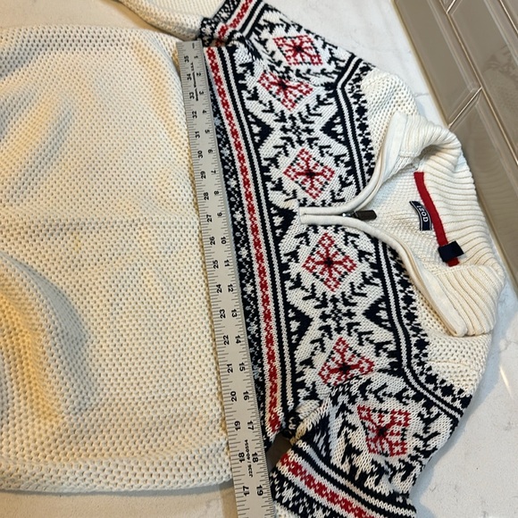 IZOD Men's 5GG Long Sleeve Sweater Honeycomb FAI, Vanilla ice, Small - Picture 7 of 9